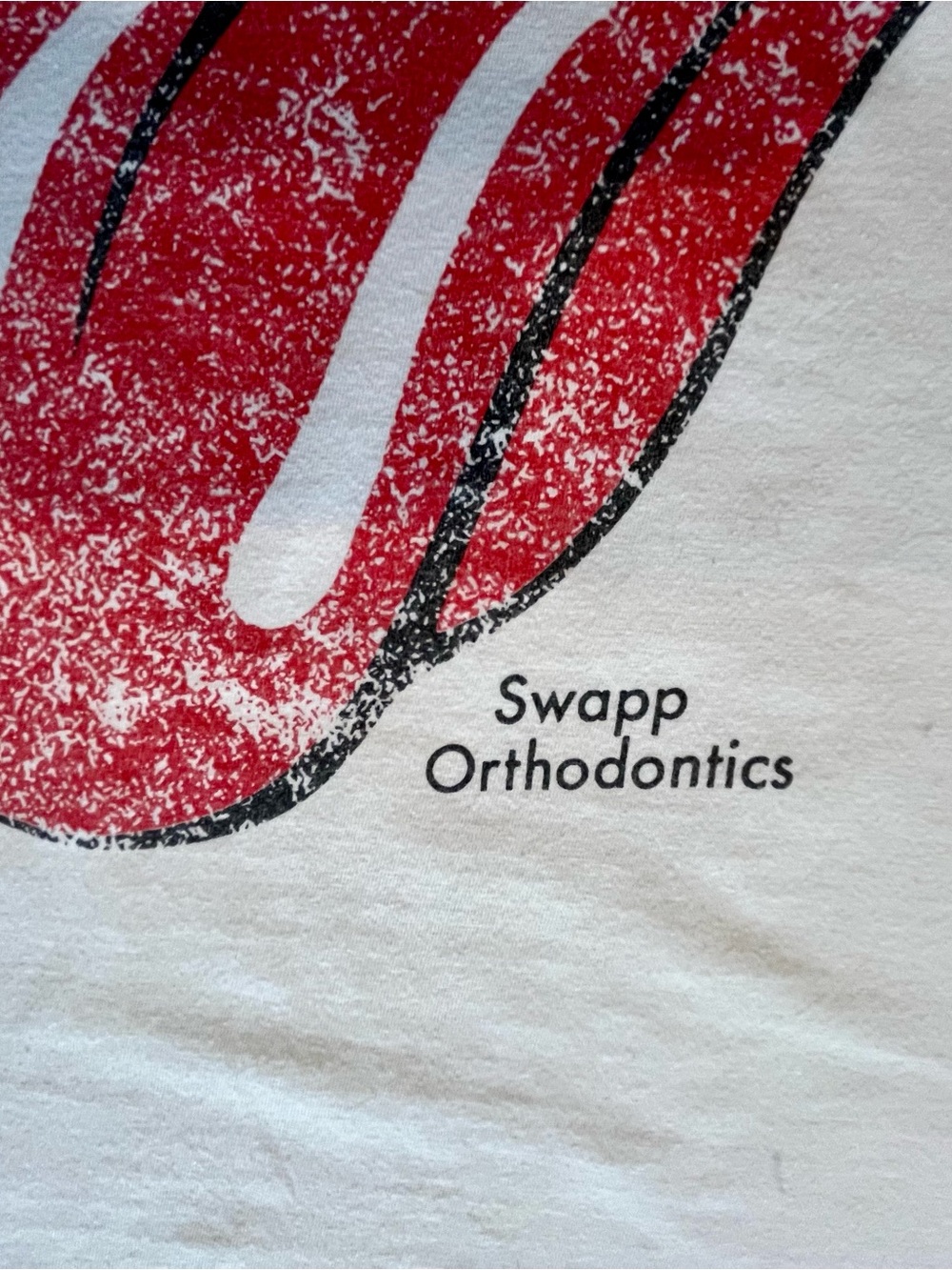 Rolling Stones Inspired Braces T-Shirt-Swapp Orthodontics Promo Tee-Size Medium - Picture 3 of 8